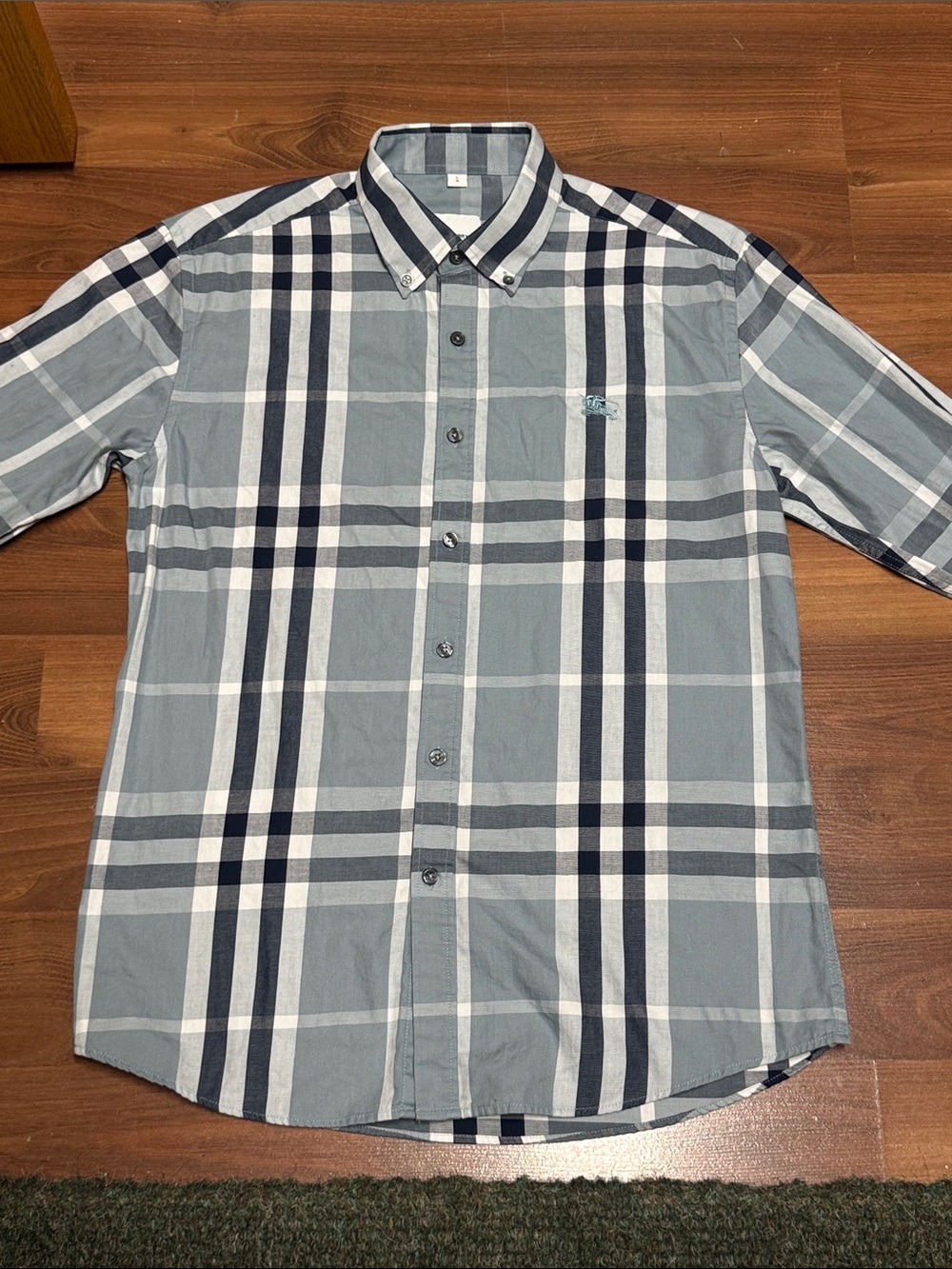 Blue Check Long Sleeve Button Down